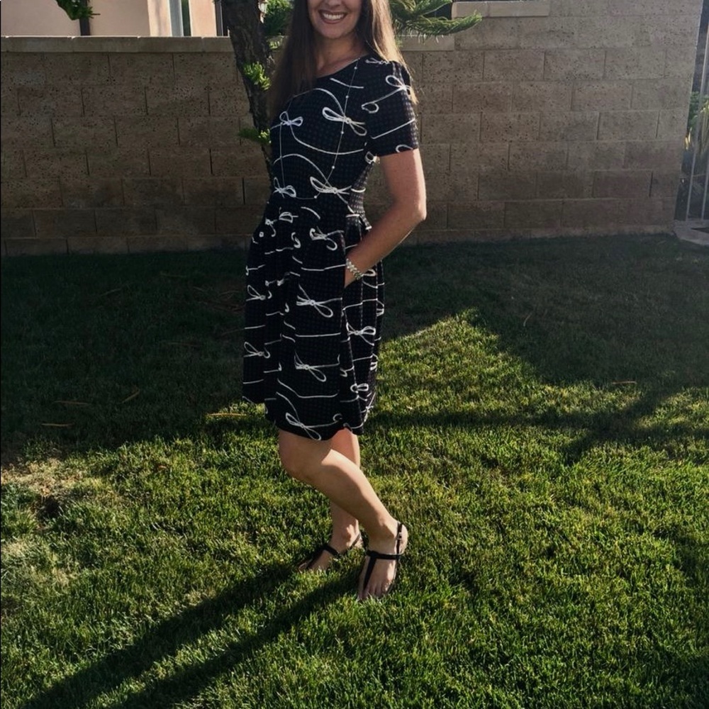 LulaRoe Amelia Dress 3XL Bows-Brand new w/ tags